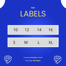 Load image into Gallery viewer, Size labels