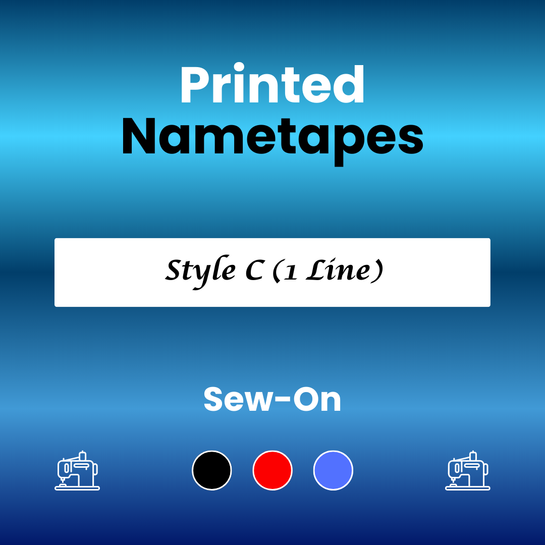 Printed Nametape Style C - SEW ON