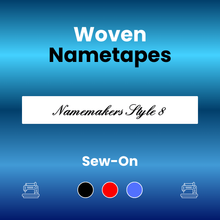 Load image into Gallery viewer, Woven Nametape 10mm Style 8
