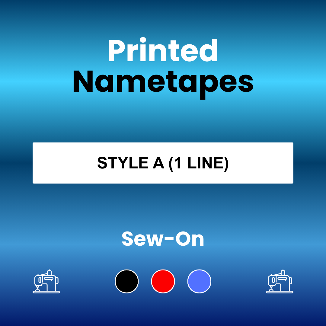 Printed Nametape Style A - SEW ON
