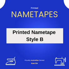 Load image into Gallery viewer, Printed Nametape Style B - 2 Lines - IRON ON
