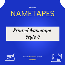 Load image into Gallery viewer, Printed Nametape Style C - 2 Lines - IRON ON
