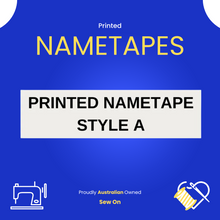 Load image into Gallery viewer, Printed Nametape Style A - 2 Lines - SEW ON
