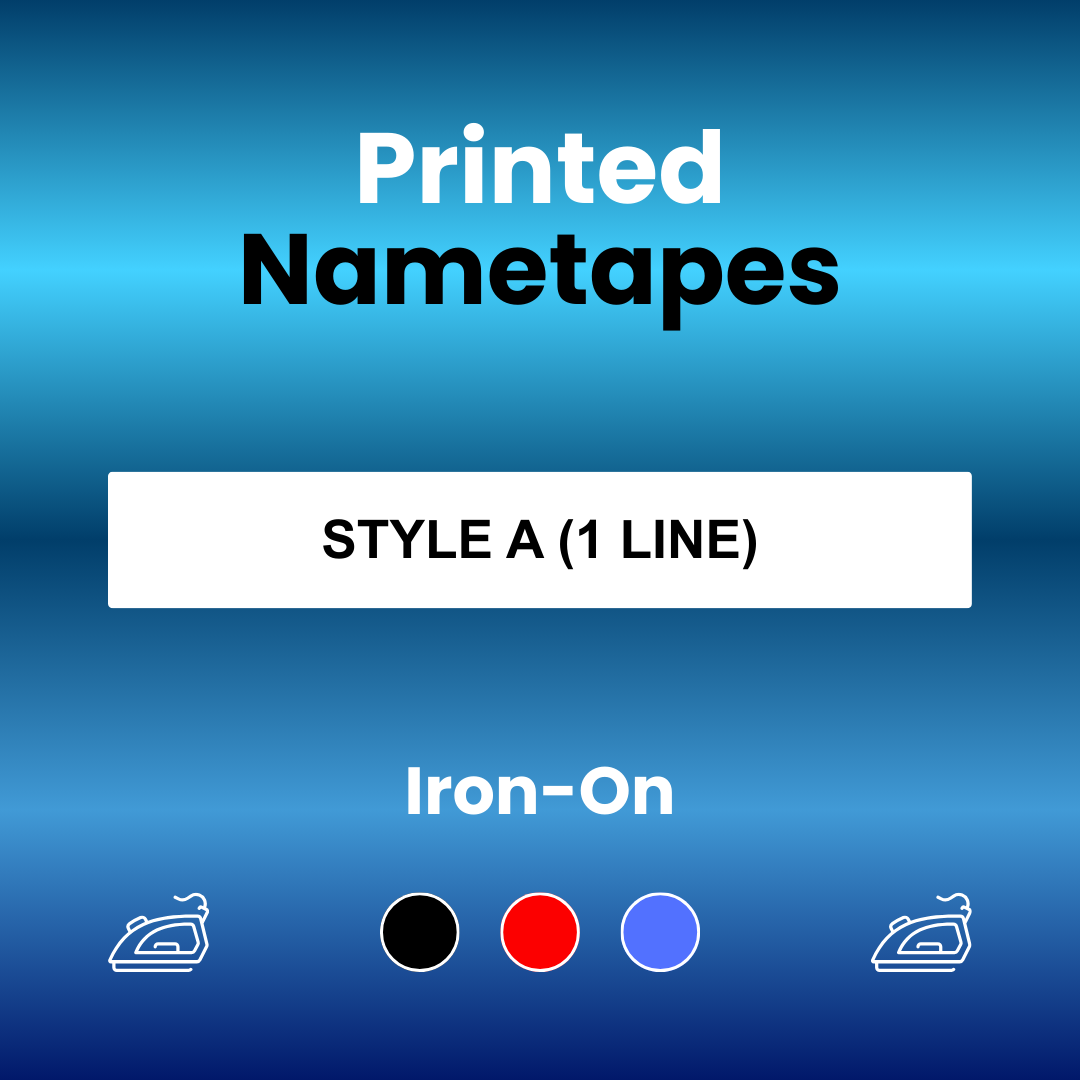 Printed Nametape Style A - IRON ON