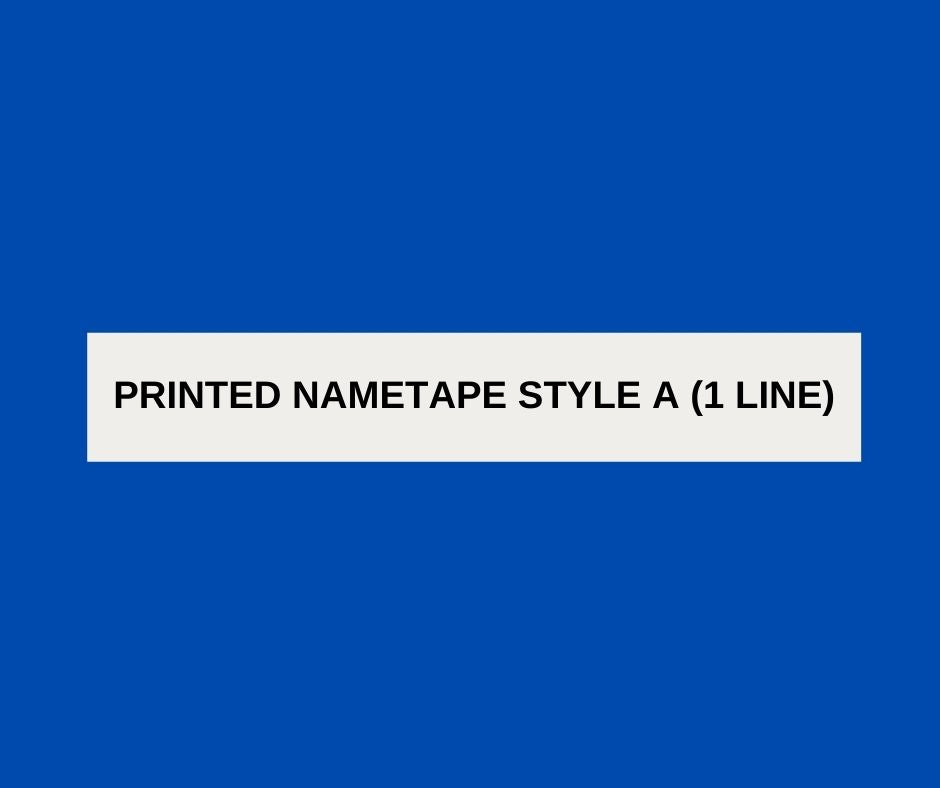 Printed Nametape Style A - SEW ON