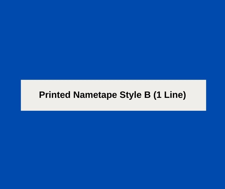 Printed Nametape Style B - SEW ON