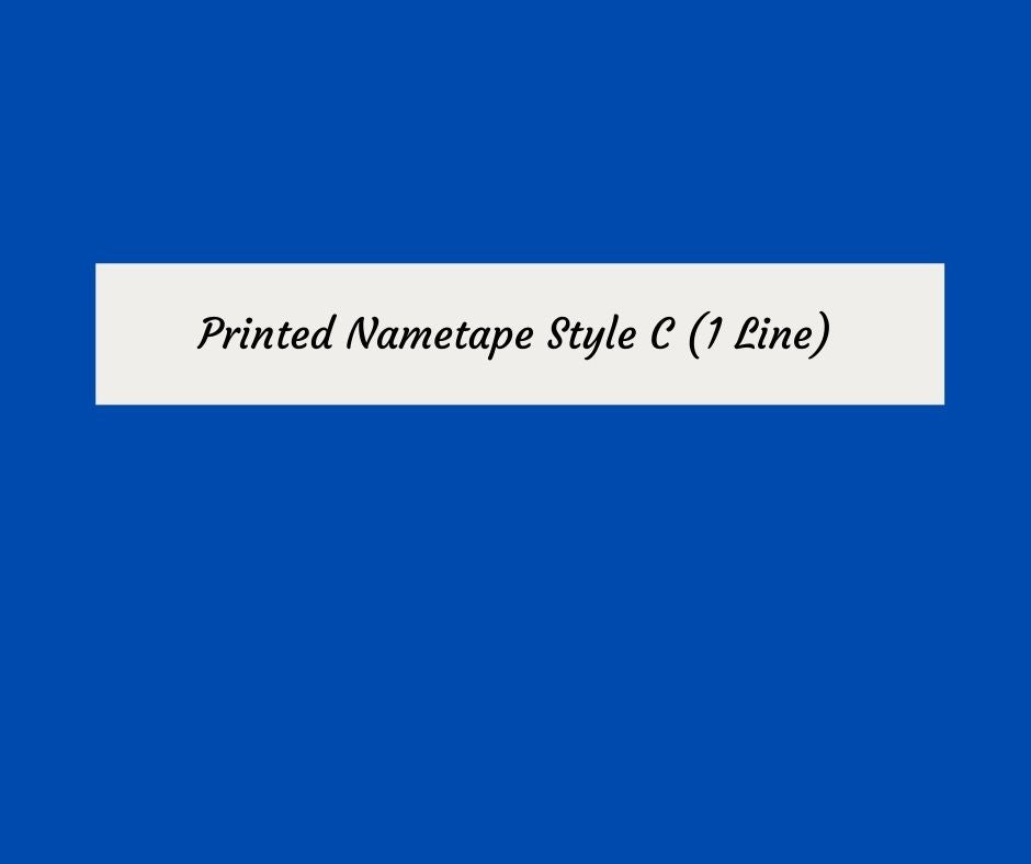 Printed Nametape Style C - IRON ON