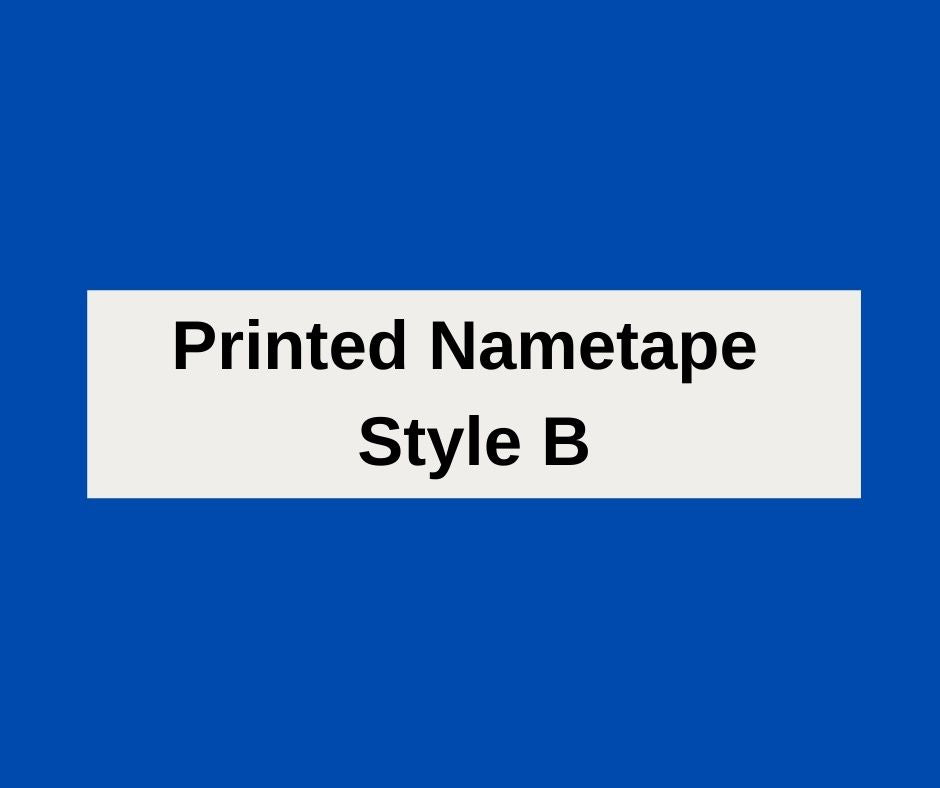 Printed Nametape Style B - 2 Lines - IRON ON