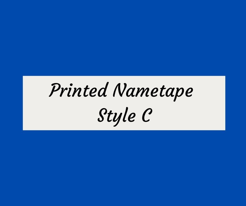 Printed Nametape Style C - 2 Lines - IRON ON